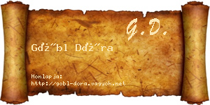 Göbl Dóra névjegykártya